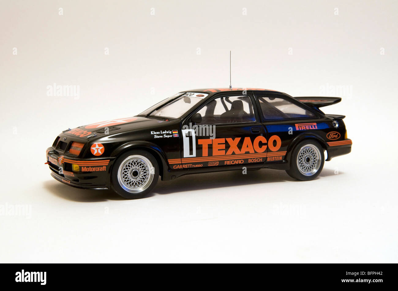 TEXACO FORD SIERRA COSWORTH RS500, gruppo A 1987 MODEL CAR, SOPER / LUDWIG Foto Stock