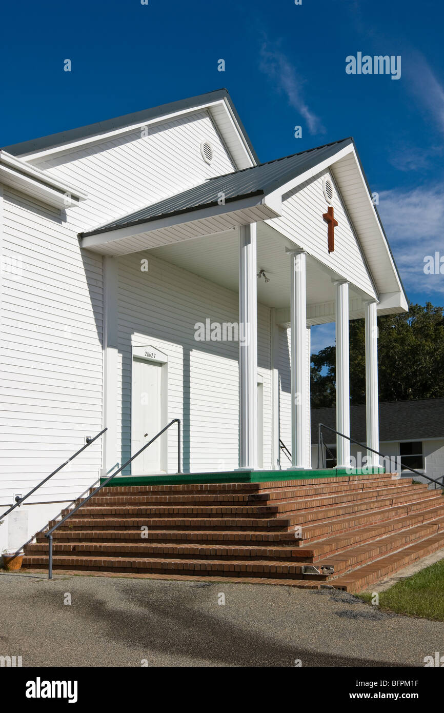 Chiesa di campagna nella contea di Thomas, Georgia del Sud, Stati Uniti d'America Foto Stock