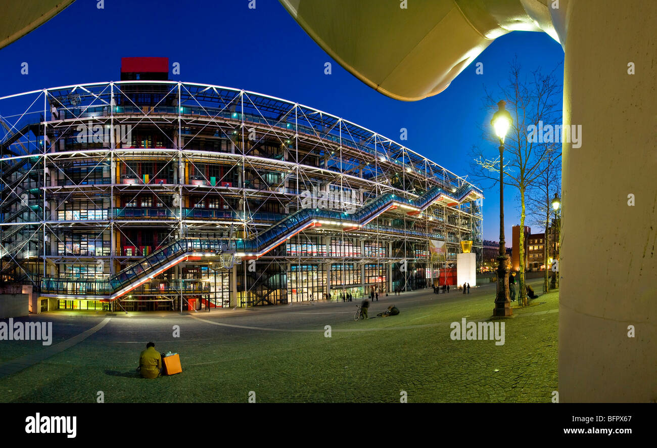 Il centro Georges Pompidou di Parigi Foto Stock