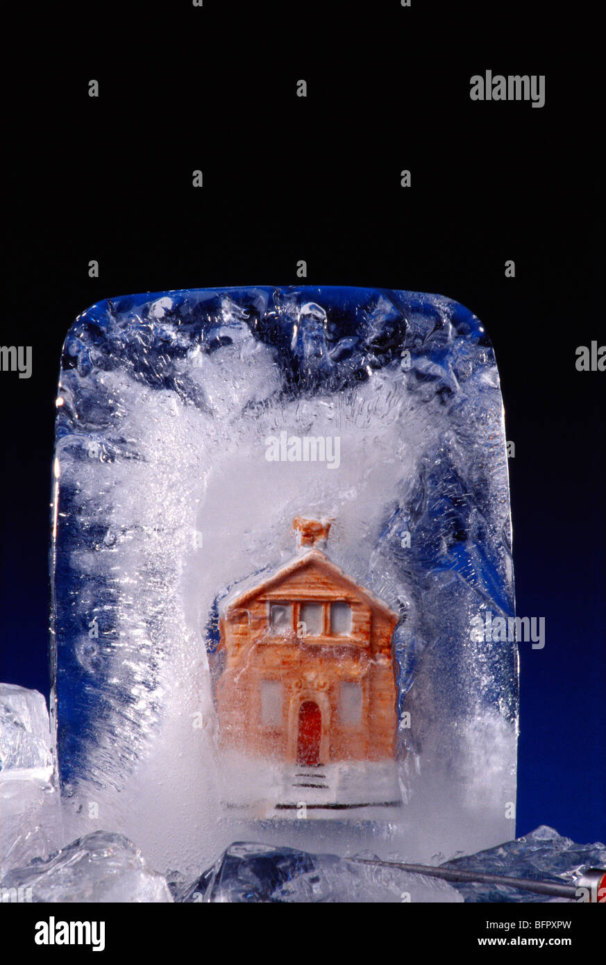 Home congelate in ghiaccio Foto Stock