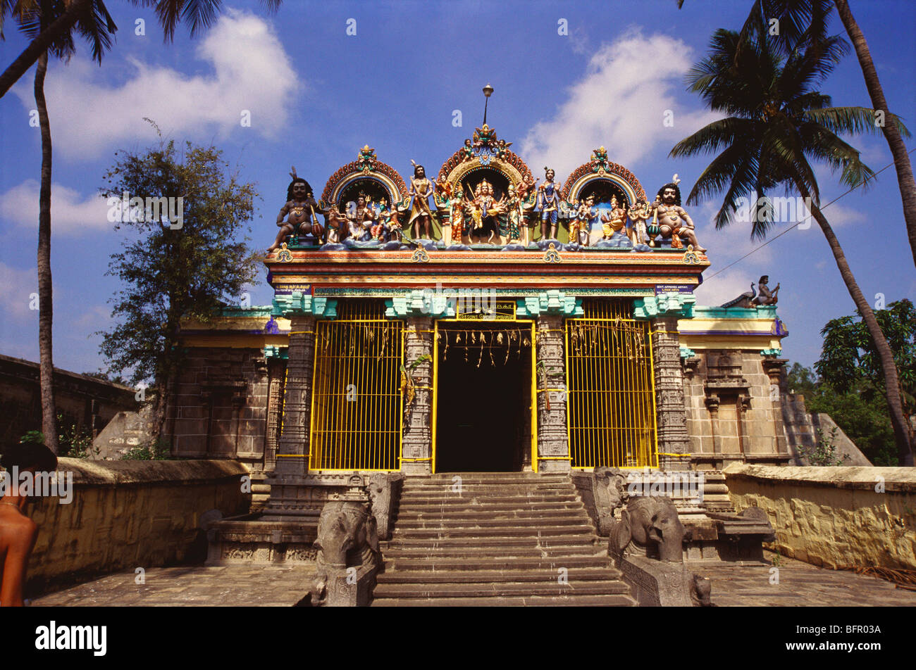 Il BPM 66929 : Ingresso Vista del tempio Murugan ; Chidambaram ; Tamil Nadu ; India Foto Stock