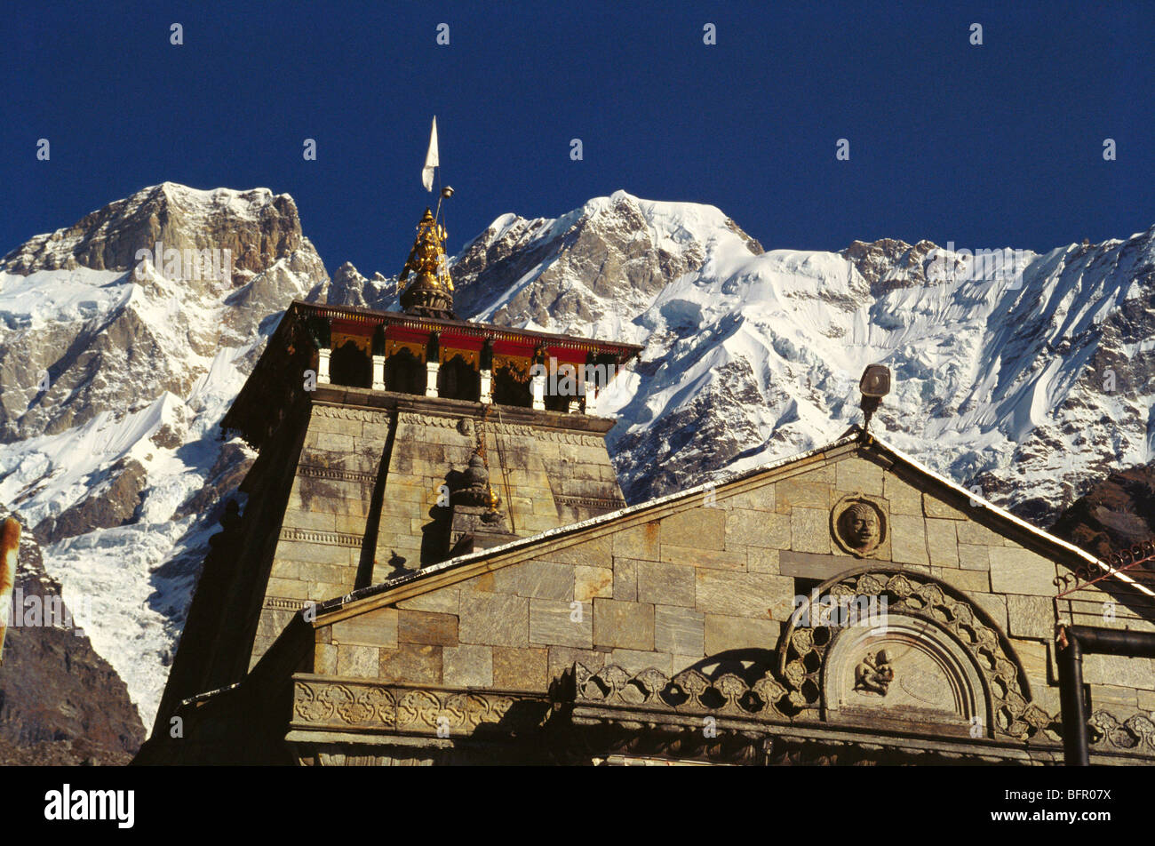 Tempio di Kedarnath Rudraprayag Uttaranchal Uttarakhand India Asia templi indù indiani tempio asiatico Foto Stock