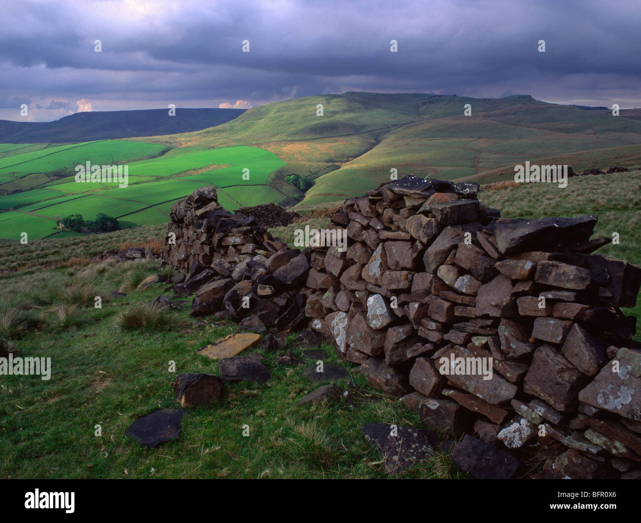 Kinder Scout di South Head, Parco Nazionale di Peak District, Derbyshire, England, Regno Unito Foto Stock