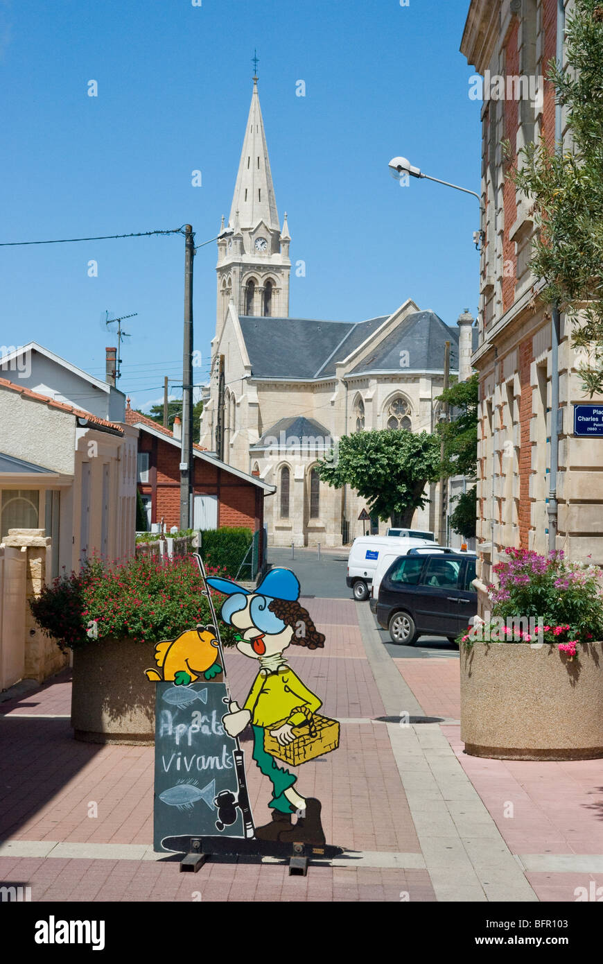 Fouras town center Charente Maritime Foto Stock