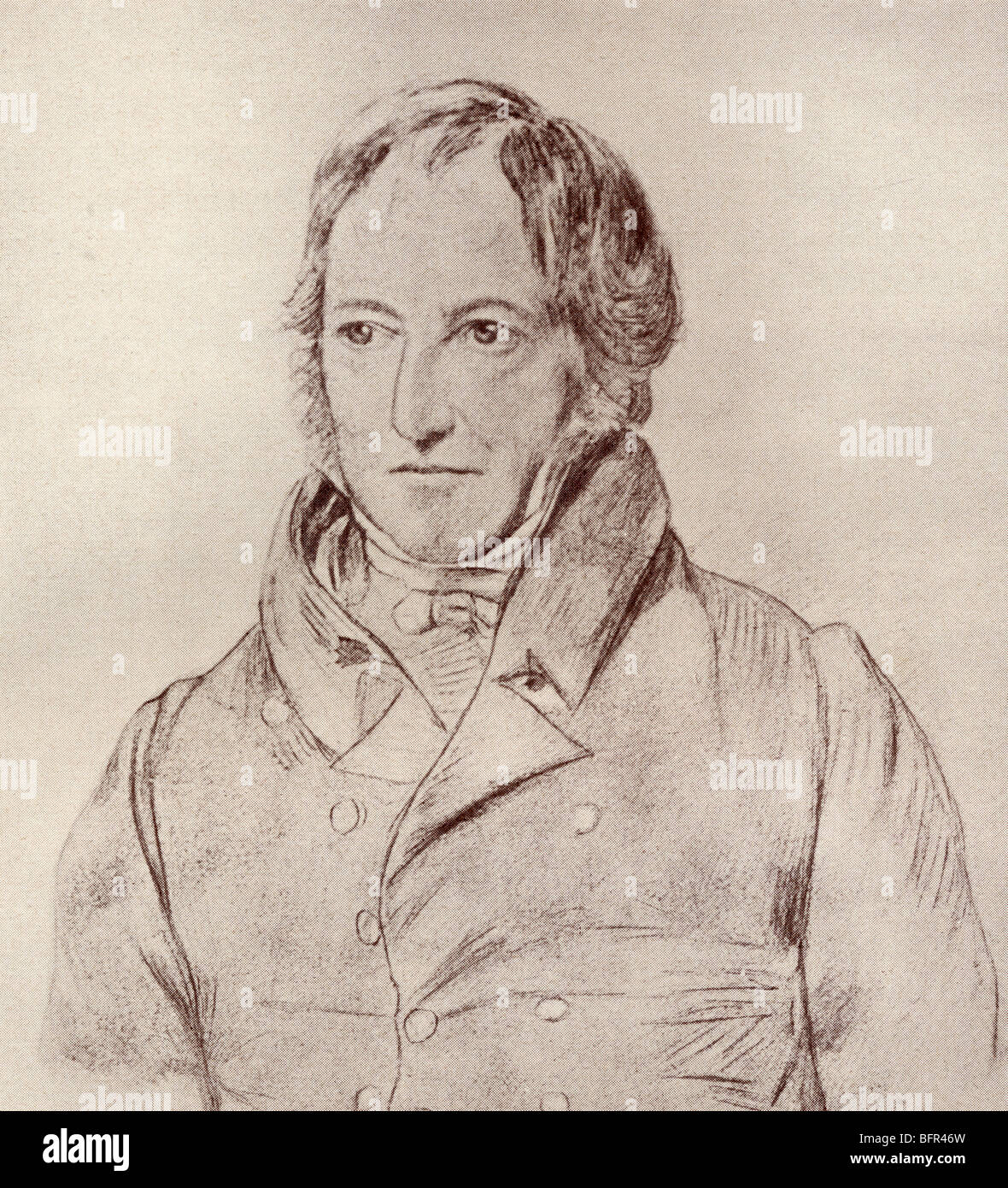 Georg Wilhelm Friedrich Hegel, 1770 a 1831. Filosofo tedesco. Foto Stock