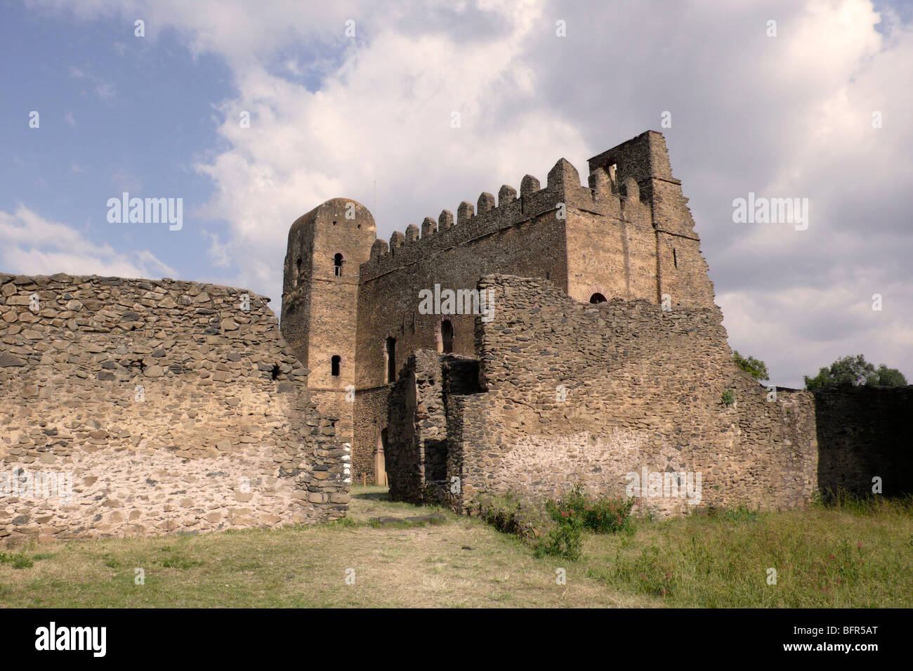 Rovine del palazzo imperiale a Gondar costruito nei tardi 1630's Foto Stock