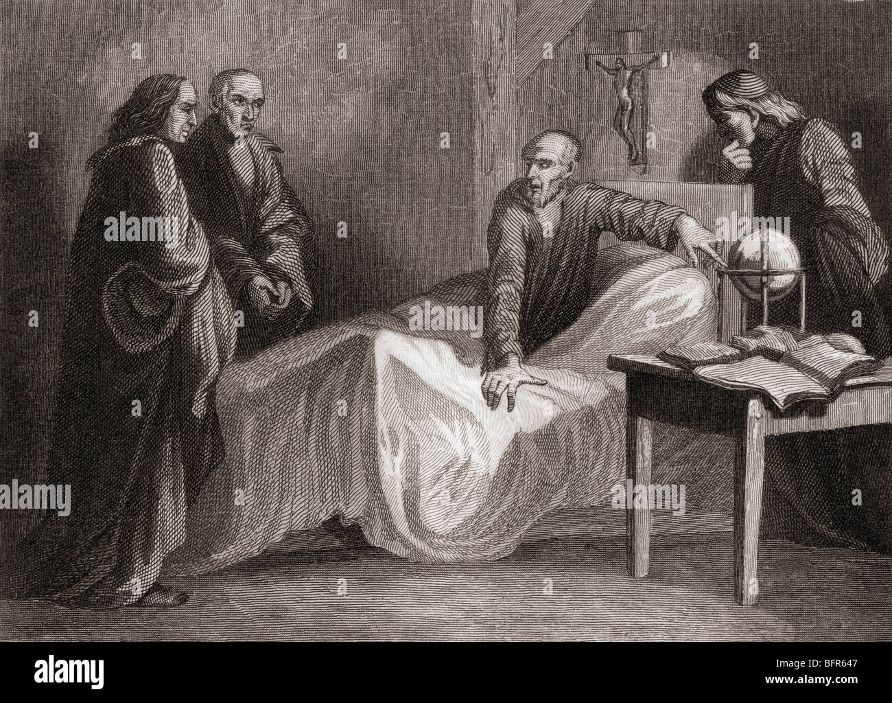 Morte di Sant Ignazio di Loyola, 1491 a 1556. Il cavaliere spagnolo, eremita, Sacerdote e fondatore della Società di Gesù. Foto Stock