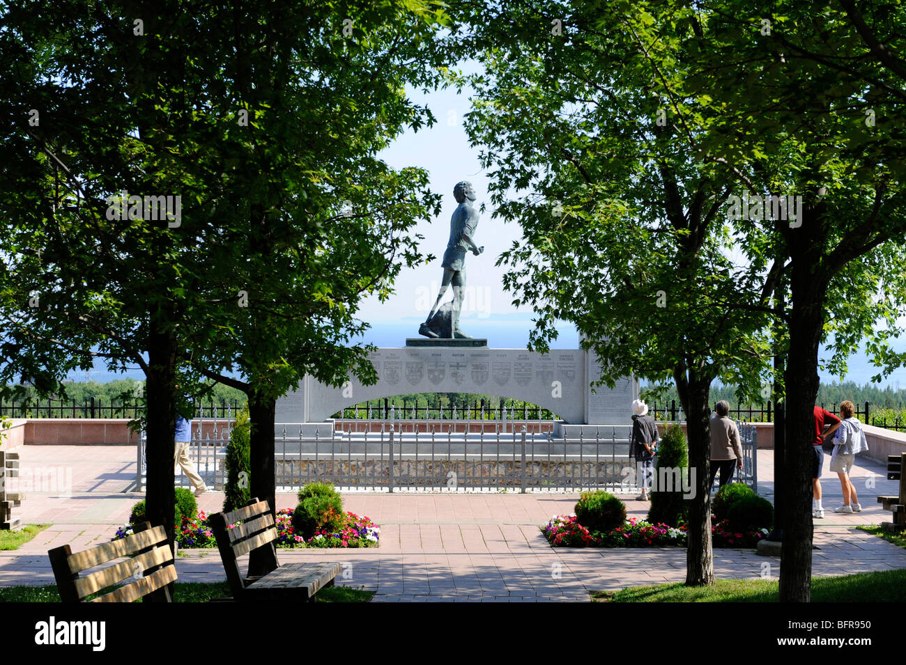 Terry Fox un monumento a Thunder Bay Ontario Canada Foto Stock