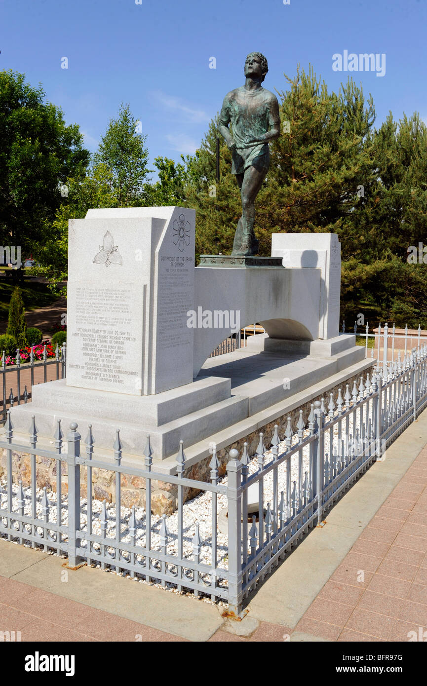 Terry Fox un monumento a Thunder Bay Ontario Canada Foto Stock