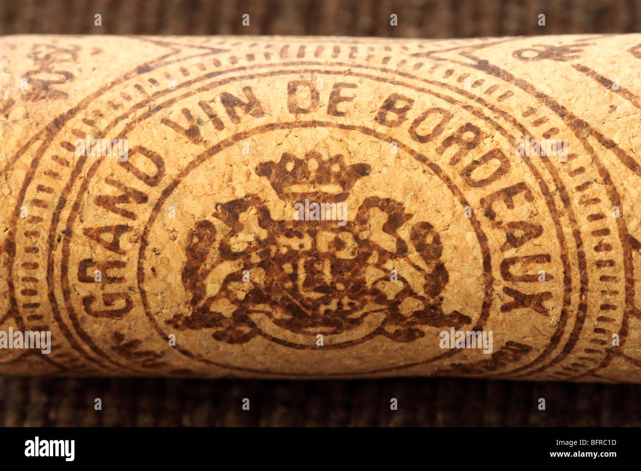 Grand vin de Bordeaux vino tappo di sughero Foto Stock