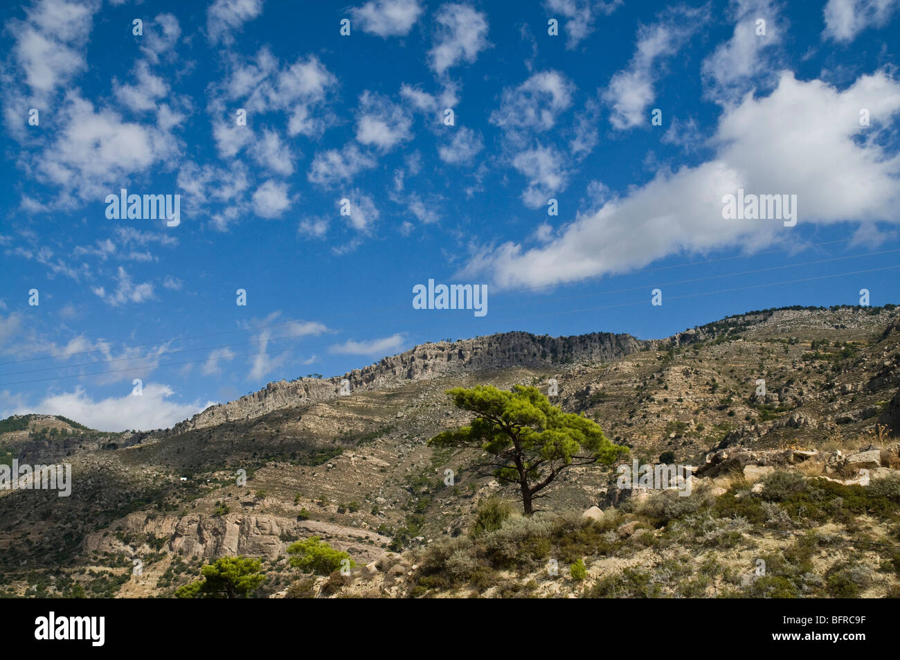 Dh IERAPETRA Grecia CRETA abete e Dikti cretese mountain range Foto Stock