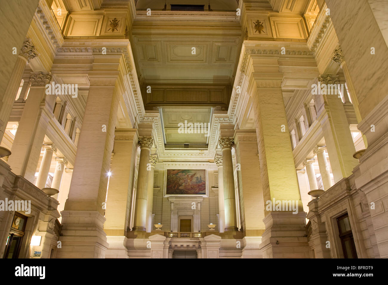 Interno del Palais de Justice Palazzo, Bruxelles, Belgio Foto Stock