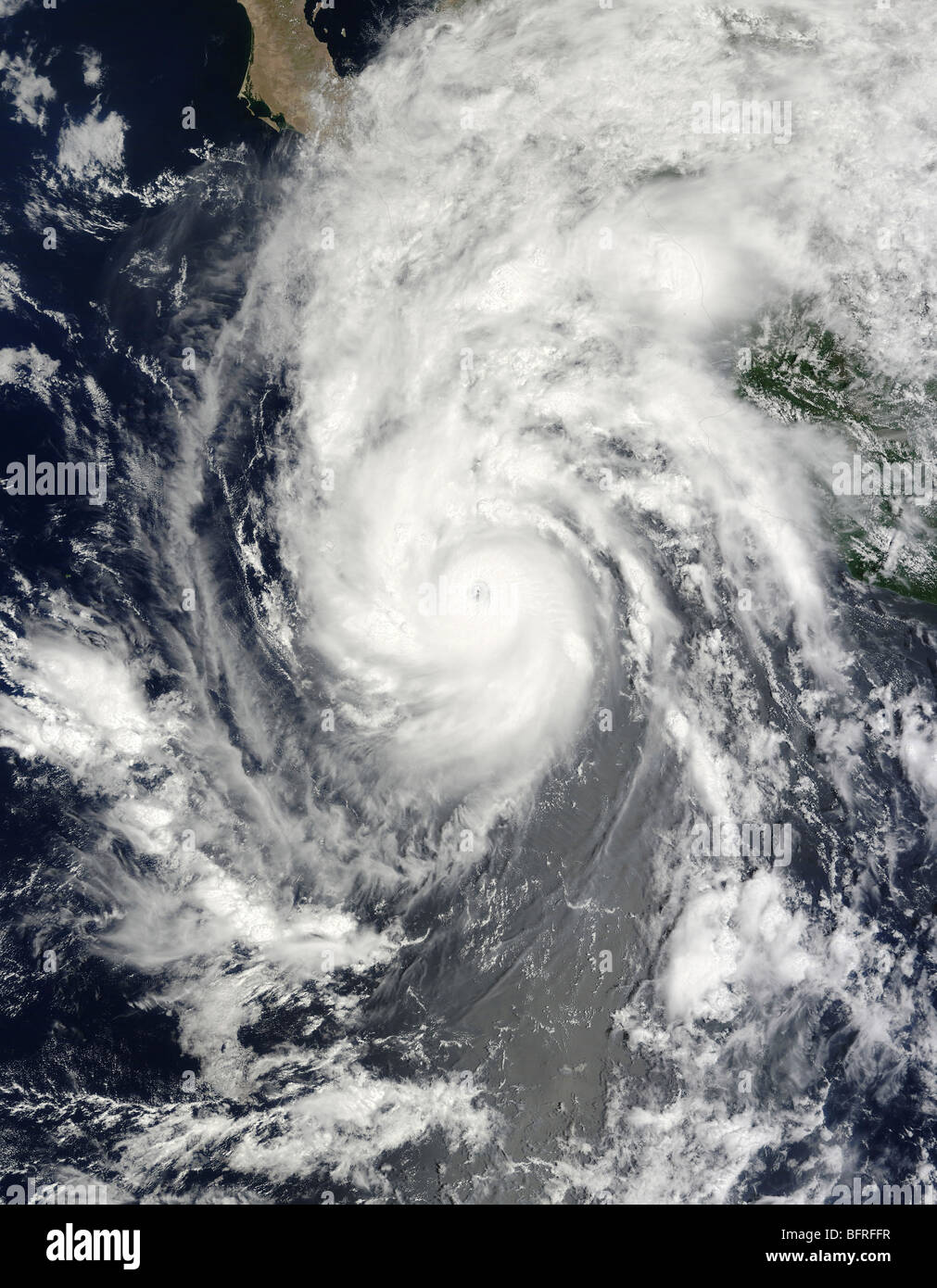 Agosto 31, 2009 - uragano Jimena avvicinando Baja California. Foto Stock