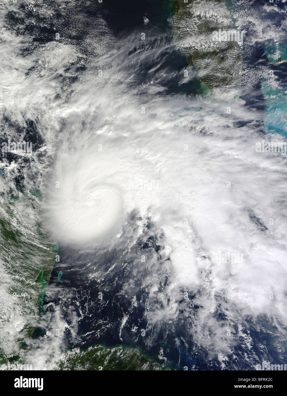 8 novembre 2009 - la tempesta tropicale Ida nel Mar dei Caraibi. Foto Stock