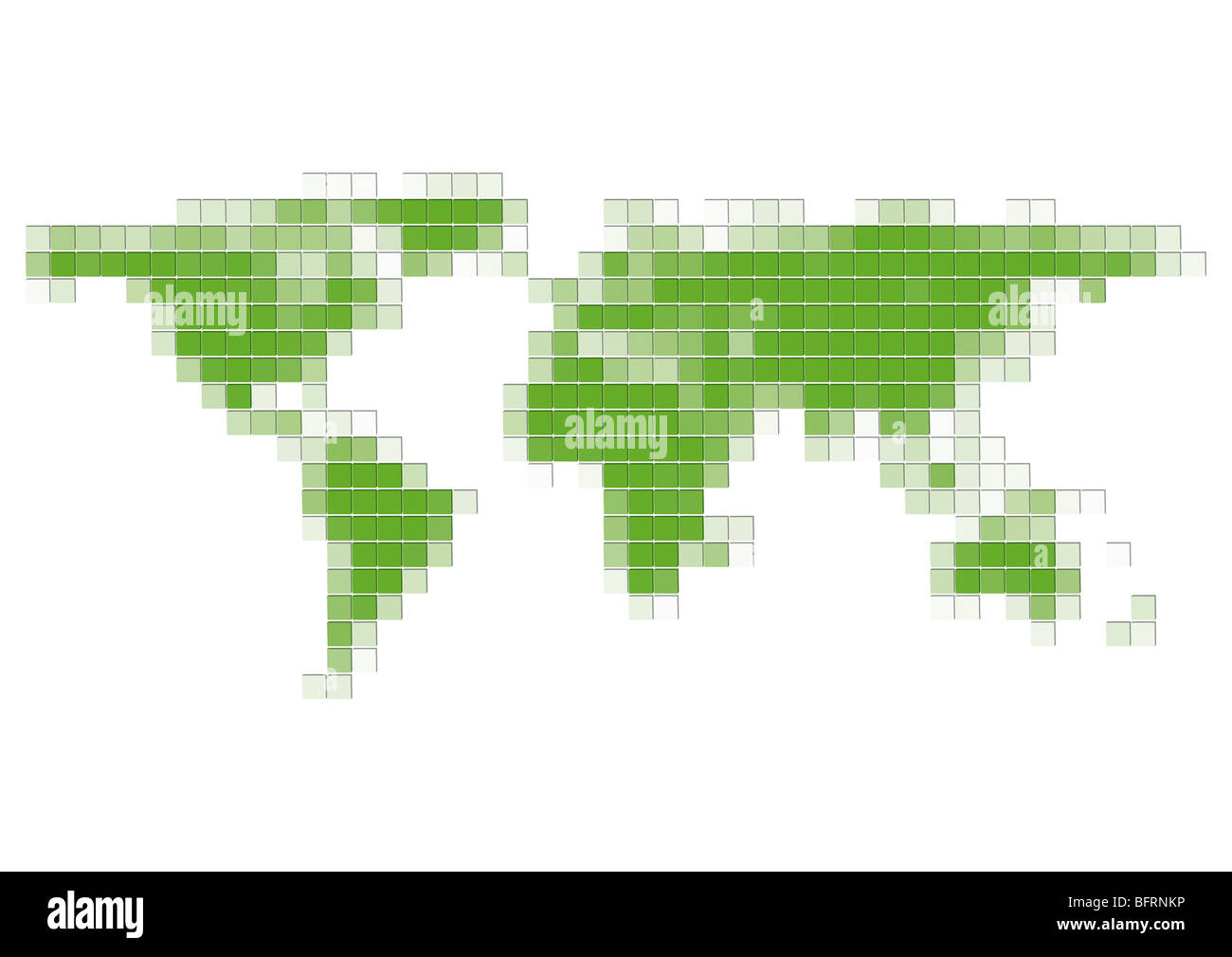 Mappa del mondo del 3D piastrelle Foto Stock