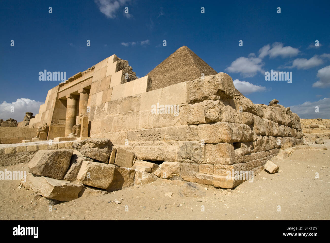 Grandi Piramidi di Giza Il Cairo, Egitto Foto Stock