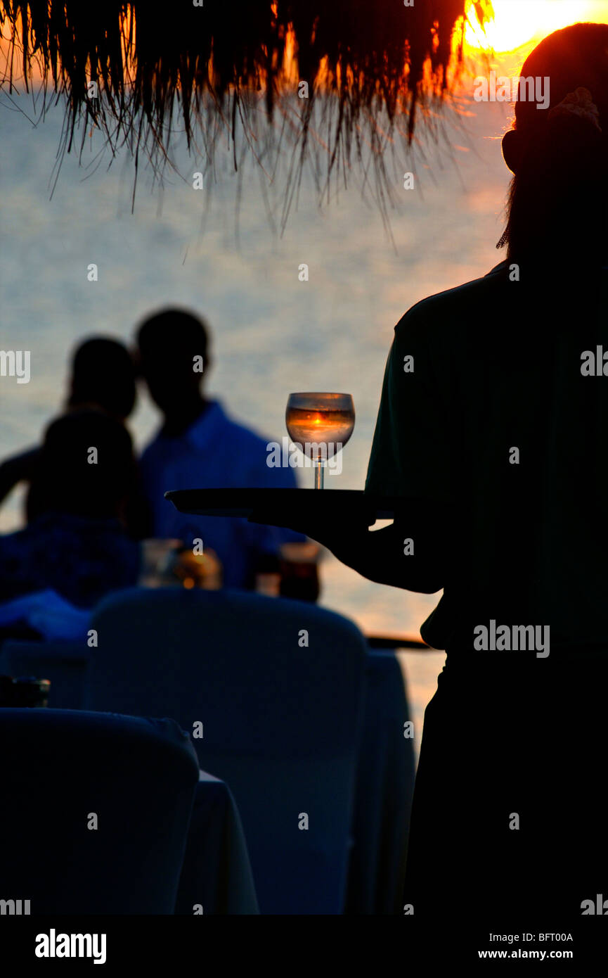 Aruba, cena su Eagle beach Foto Stock