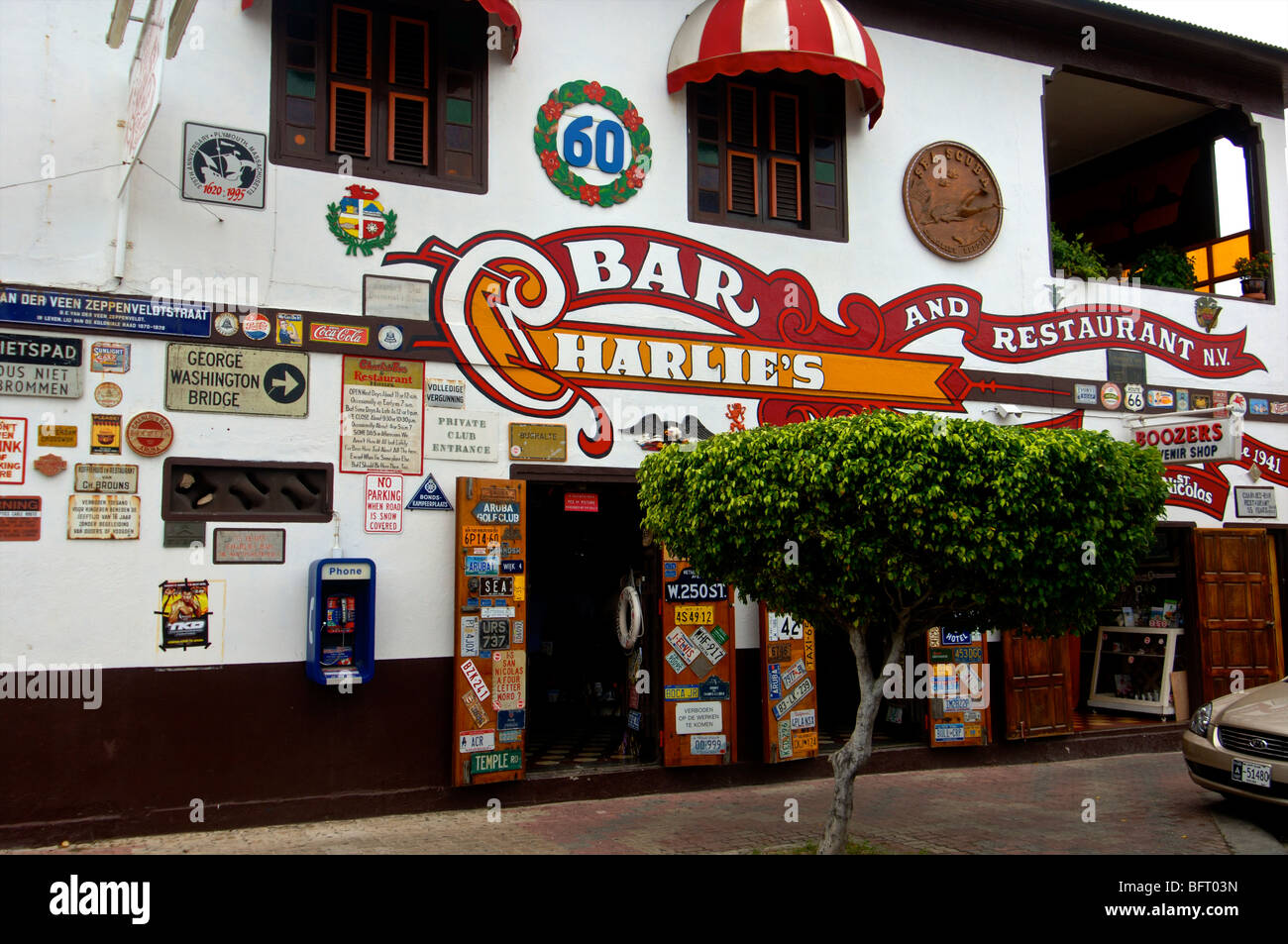 Aruba, Charlie's bar St Nicolas Foto Stock