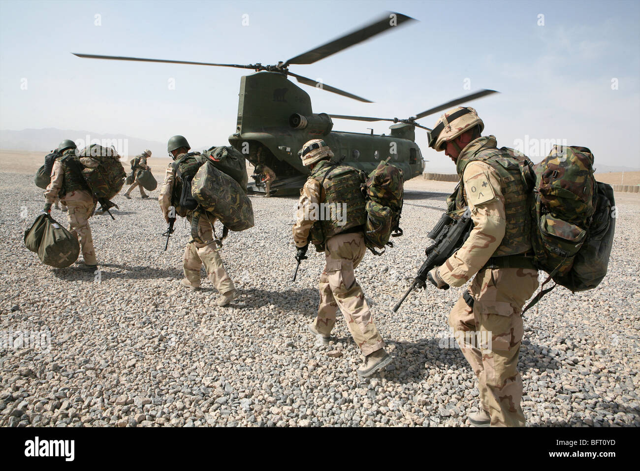 Truppe olandesi in Afghanistan (Uruzgan) Foto Stock