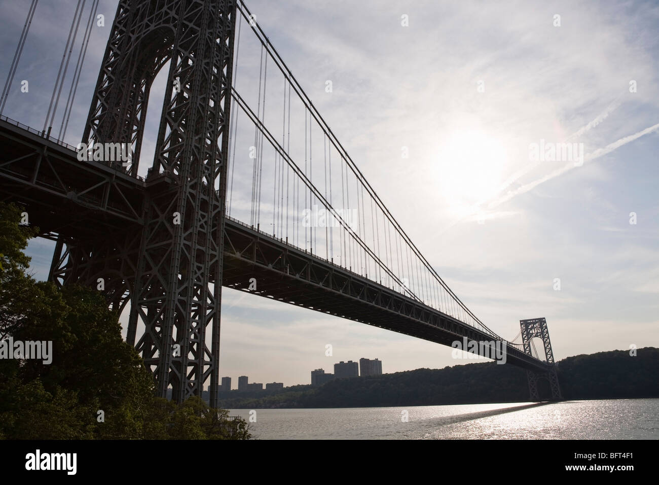 George Washington Bridge, la città di New York, New York, Stati Uniti d'America Foto Stock