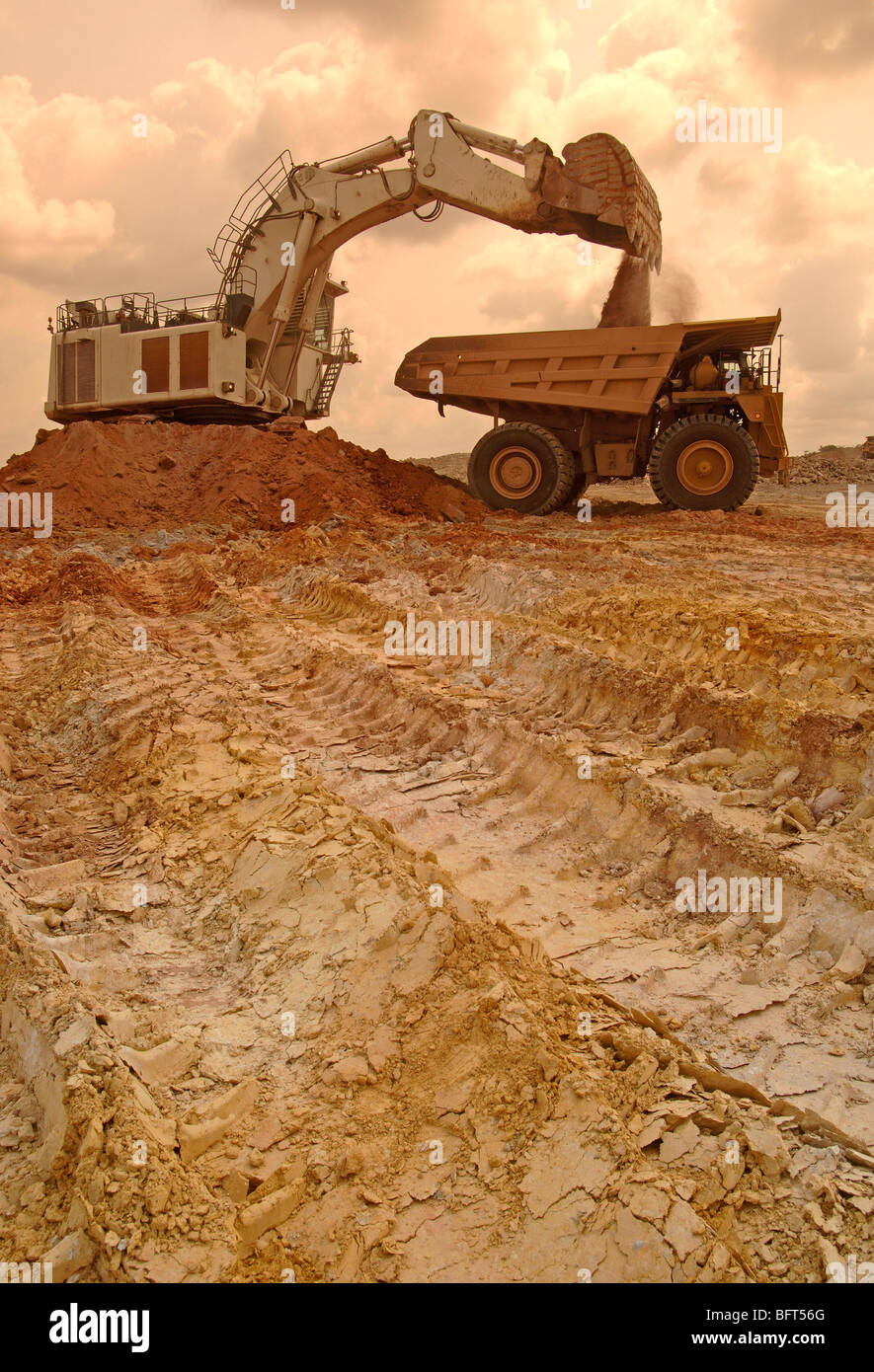 Open Pit Mining, Ghana, Africa Foto Stock