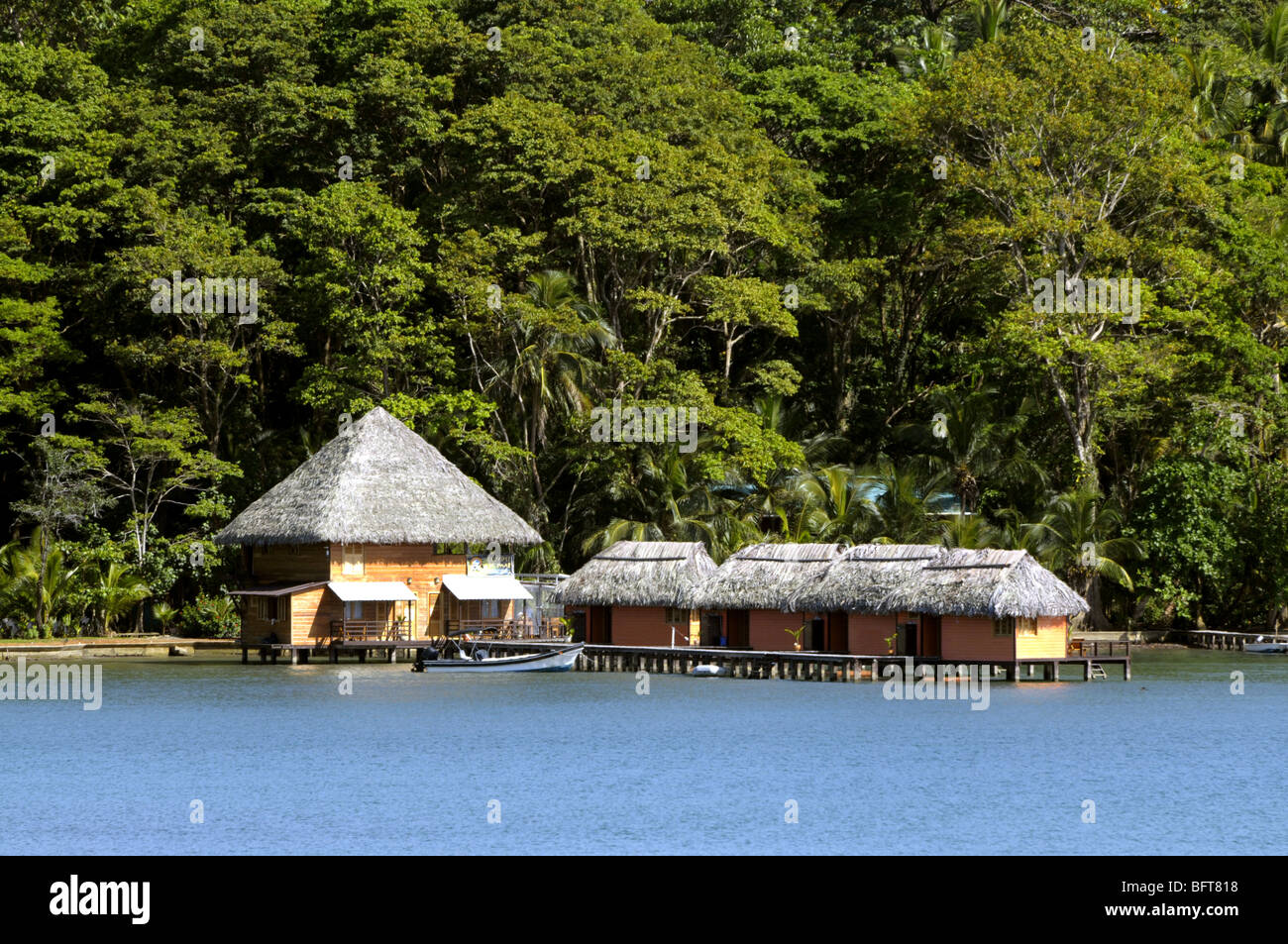 Lodge sull isola Bastimentos vicino a Bocas Del Toro Panama Foto Stock