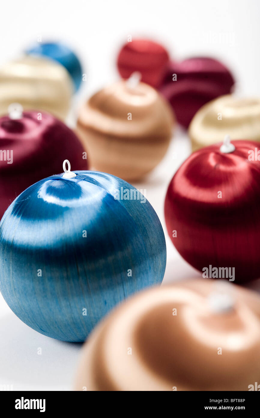 La seta ornamento di Natale Foto Stock