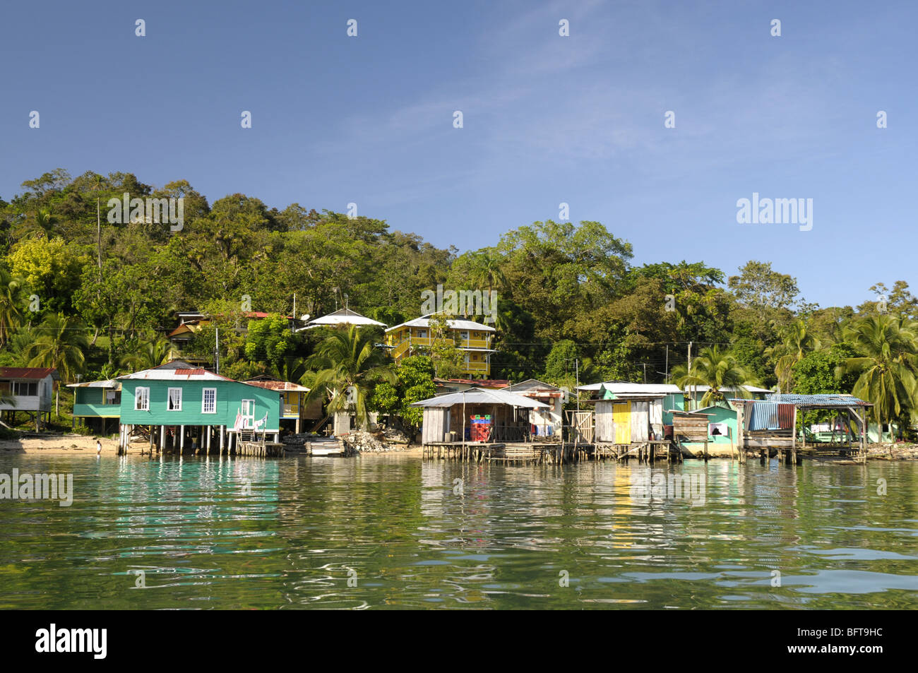 Pontile Bastimentos isola nei pressi di Bocas Del Toro Panama Foto Stock