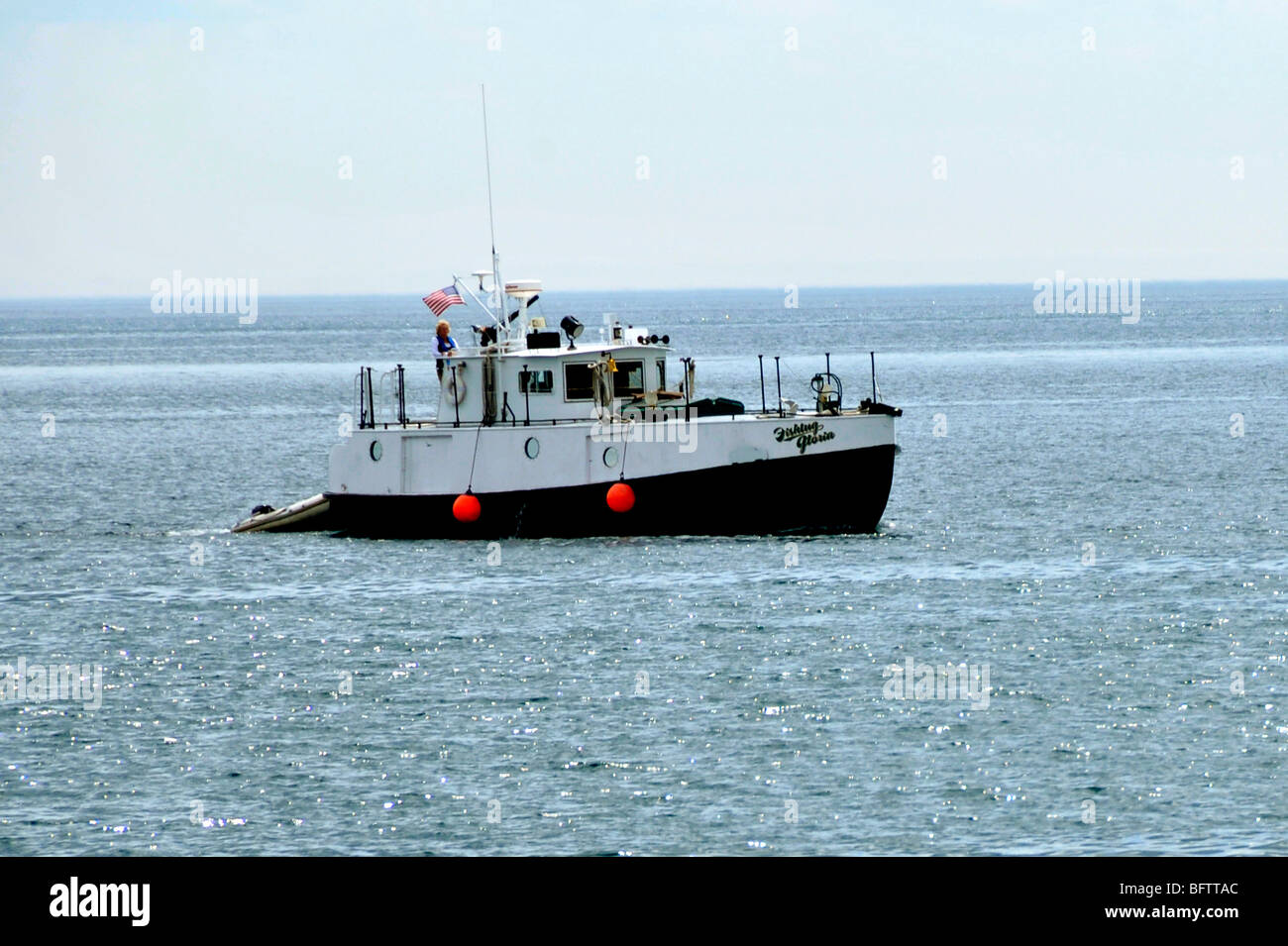 La pesca in barca in porto e marina nella baia di argento Minnesota Foto Stock