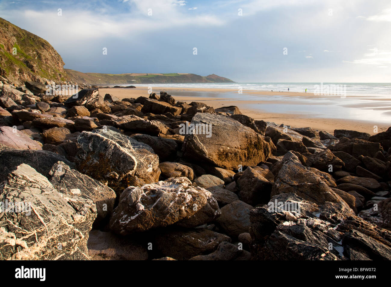 Tregonhawke Beach, Whitsand Bay, Cornwall Inghilterra REGNO UNITO Foto Stock