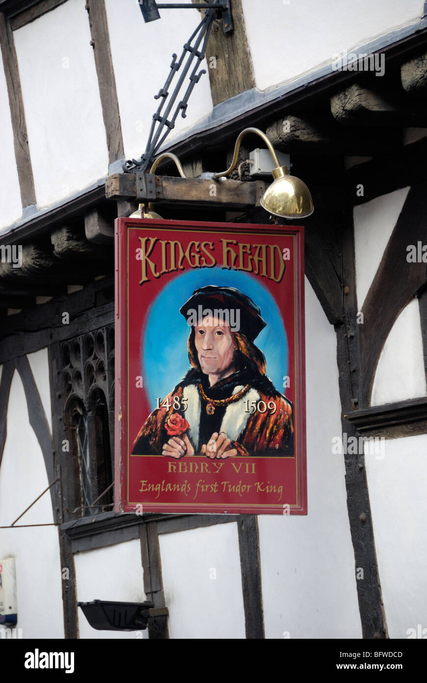 La King's Head pub a Shrewsbury, Shropshire, Inghilterra, Regno Unito Foto Stock