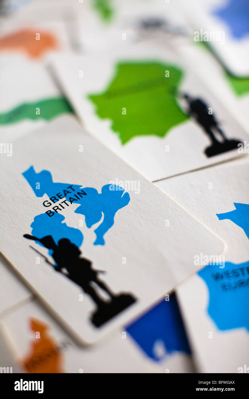 La Gran Bretagna carta nel classico gioco da tavolo di " rischio " Foto Stock