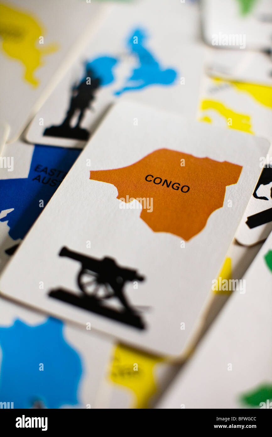 Il Congo carta nel classico gioco da tavolo di " rischio " Foto Stock