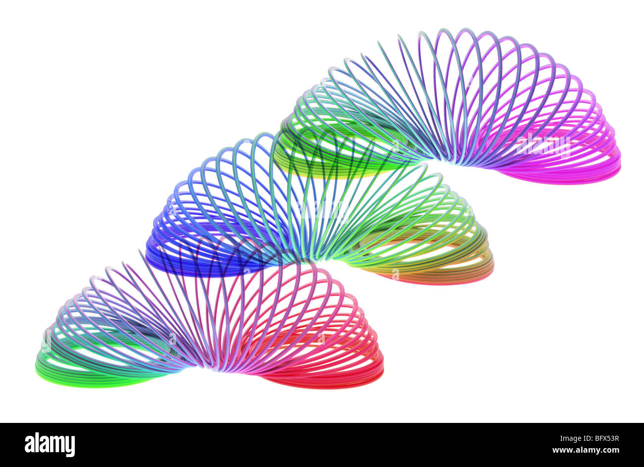 La molla a spirale dei giocattoli Foto Stock