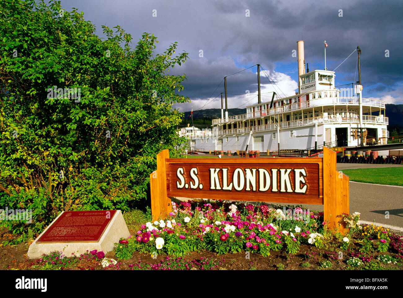 Whitehorse, YT, Yukon Territory, Canada - SS Klondike Sternwheeler storico, S.S. Klondike National Historic Site Foto Stock