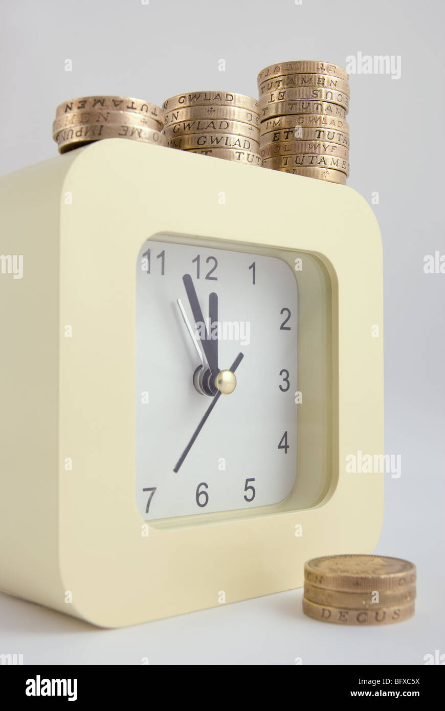Il tempo è denaro Foto Stock