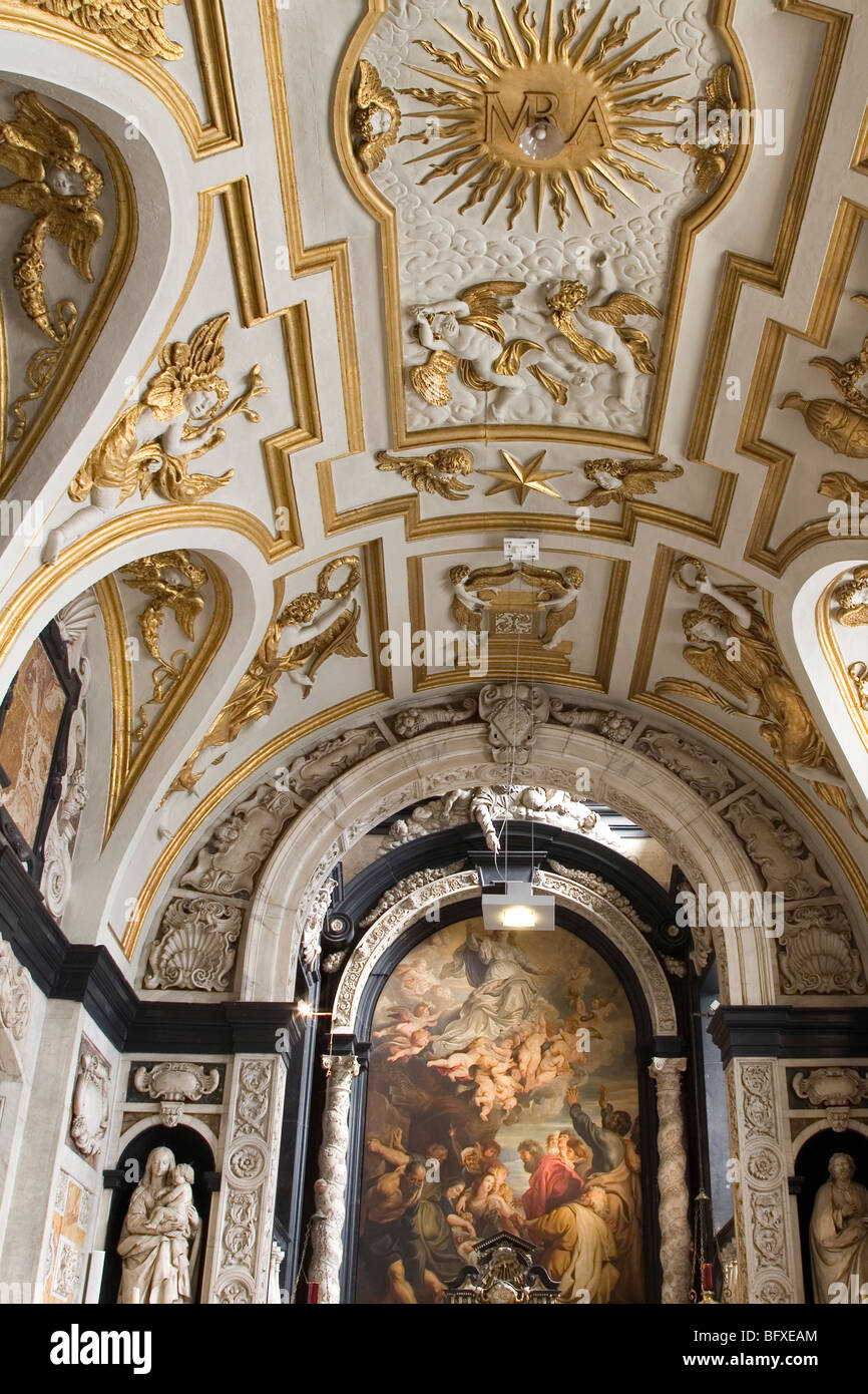 Rubens dipinto nella cappella di Nostra Signora, St Carolus Borromeuskerk - Carlo Chiesa Borromee; Anversa; Belgio, Europa Foto Stock
