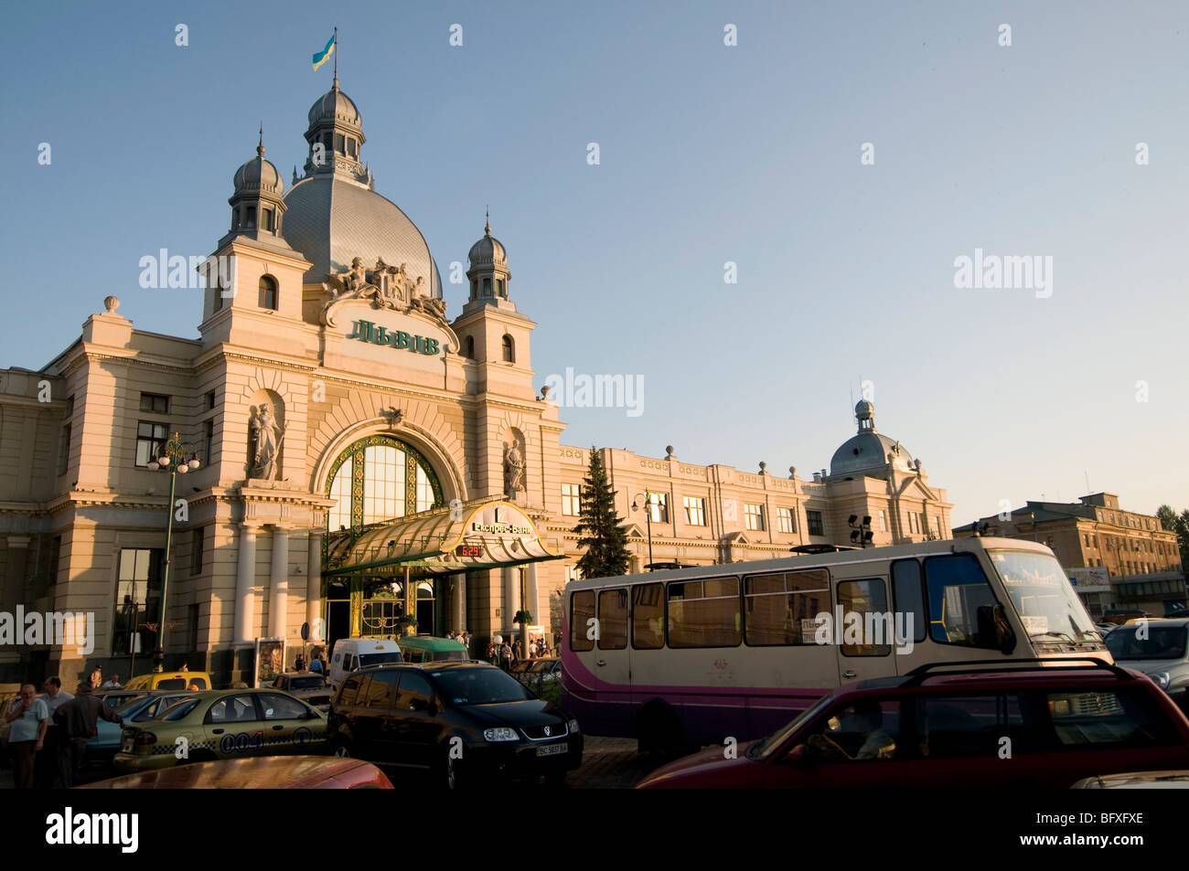Stazione ferroviaria di Lviv, Ucraina Foto Stock