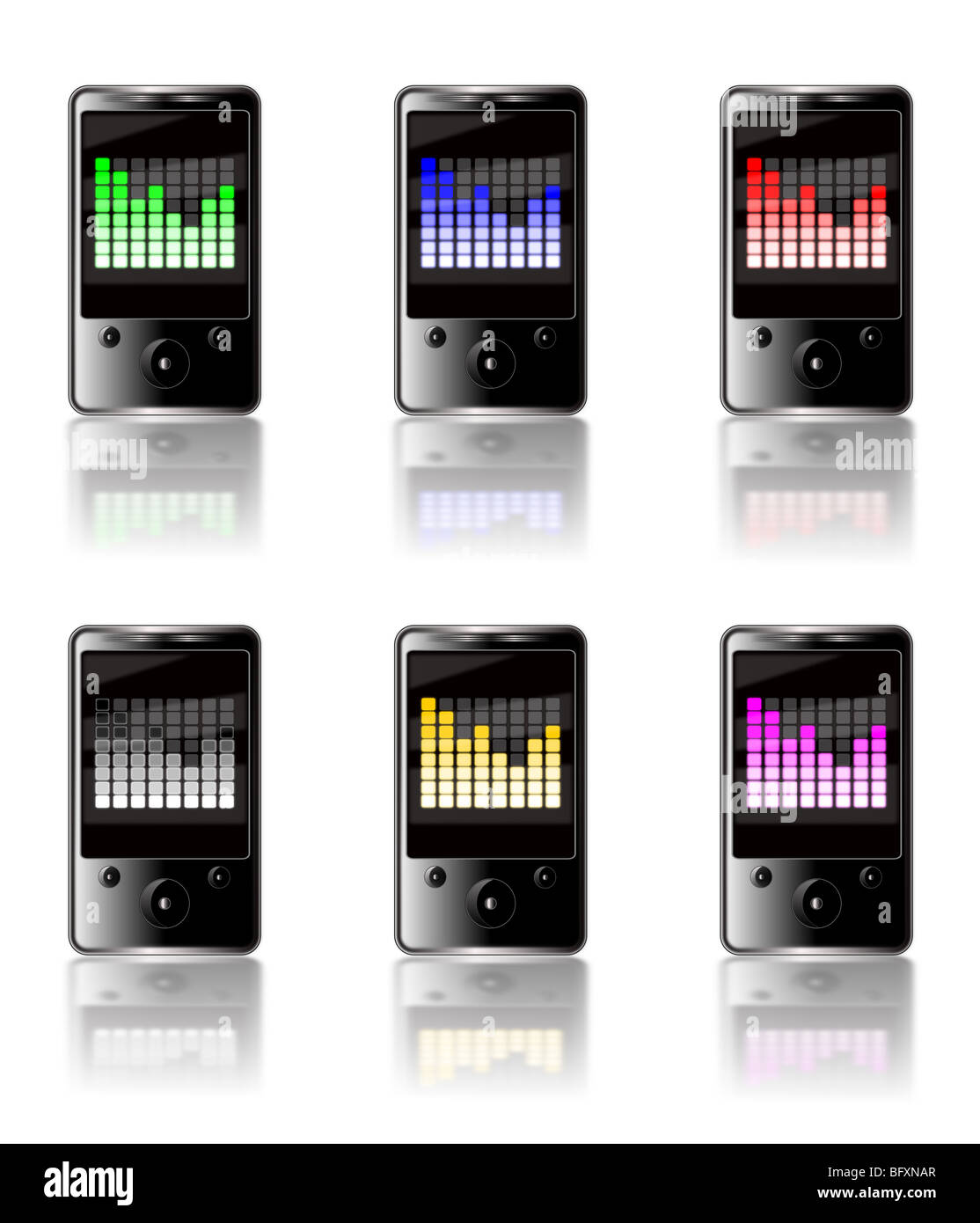 MP3 Equalizzatore grafico Foto Stock