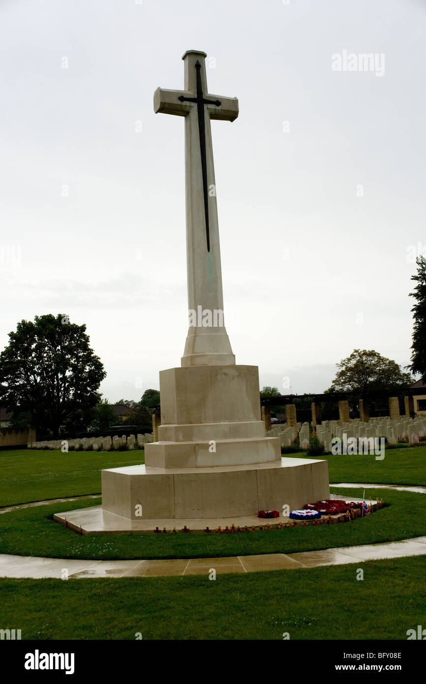 Ranville Commonwealth Commissione delle tombe di un cimitero di British Airborne cimitero derivanti dalle battaglie del D Giorno, Normandia 1944 Foto Stock