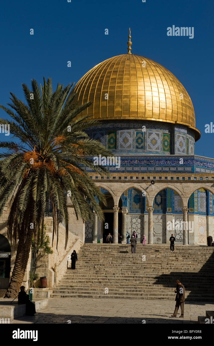 La Moschea di Al-Aqsa nella città vecchia di Gerusalemme. Foto Stock