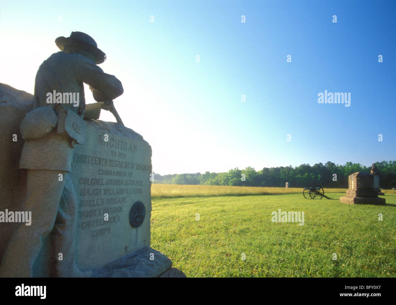 Campo Viniard, Chickamauga e Chattanooga Military Park, Oglethorpe, Georgia Foto Stock