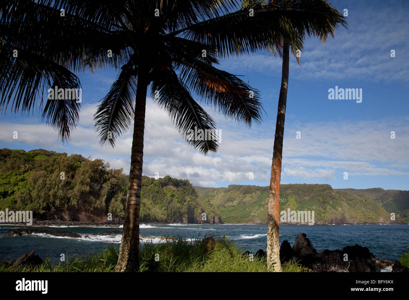 Keanae Penisola, Hana Costa, Maui, Hawaii Foto Stock