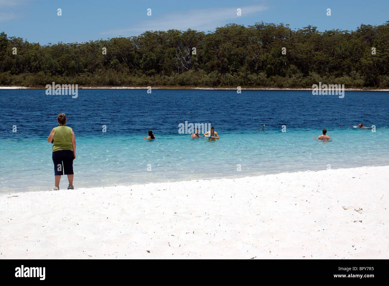 Il lago di Mackenzie Fraser Island Queensland Foto Stock