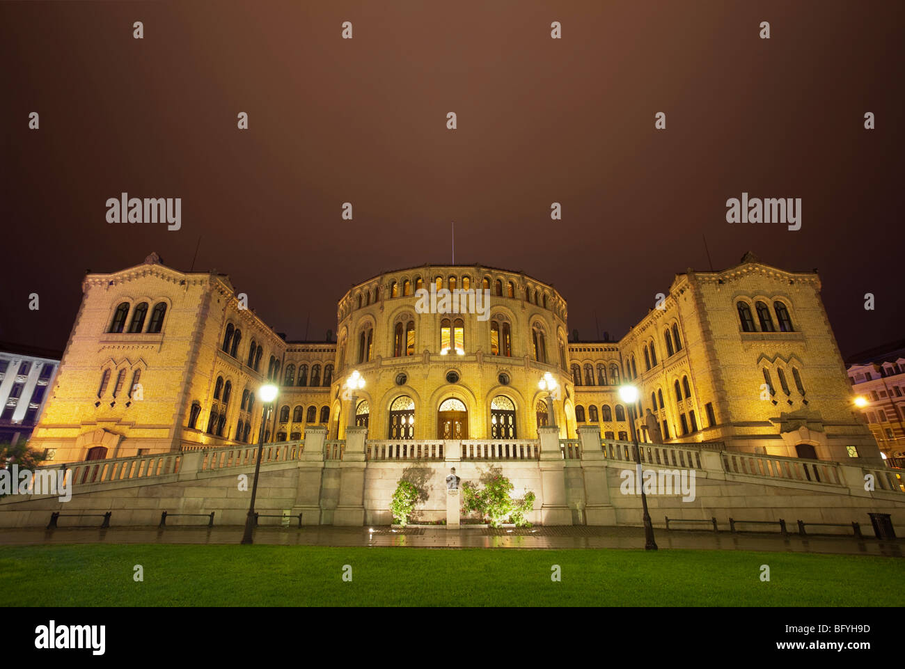 Norvegese del palazzo del parlamento Foto Stock