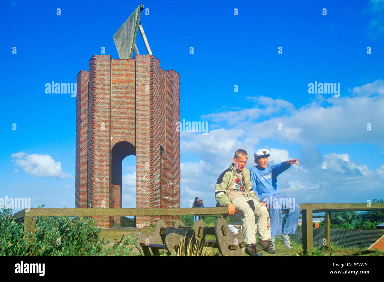 Il Kap, punto di riferimento di Norderney Isola, East Friesland, Bassa Sassonia, Germania Foto Stock