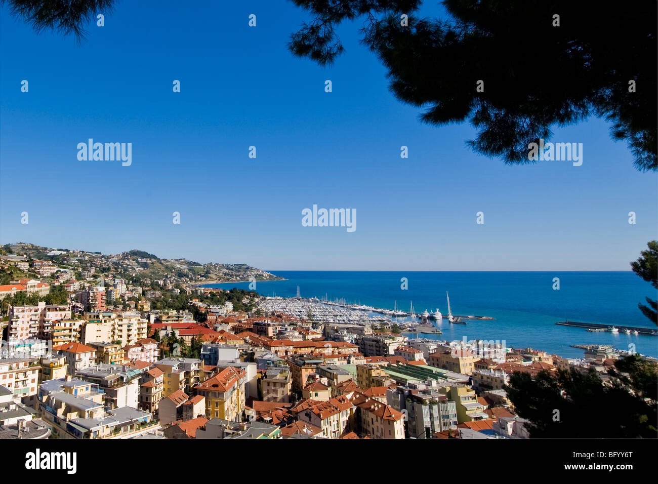 Paesaggio, Sanremo, provincia di Imperia, Italia Foto Stock