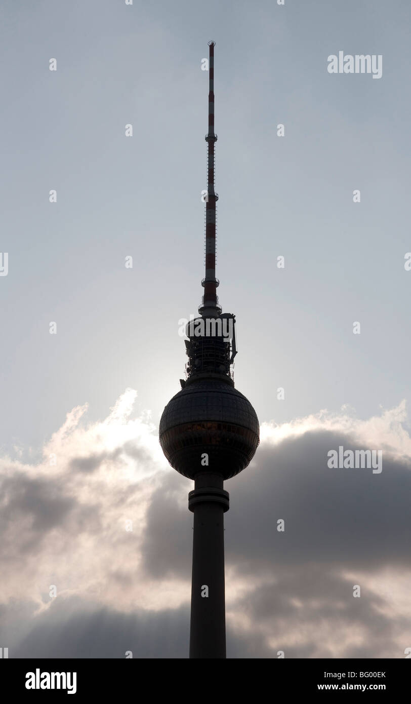 Fernsehturm am Alexanderplatz, Berlin , la torre della televisione, 16.09.2009 Foto Stock