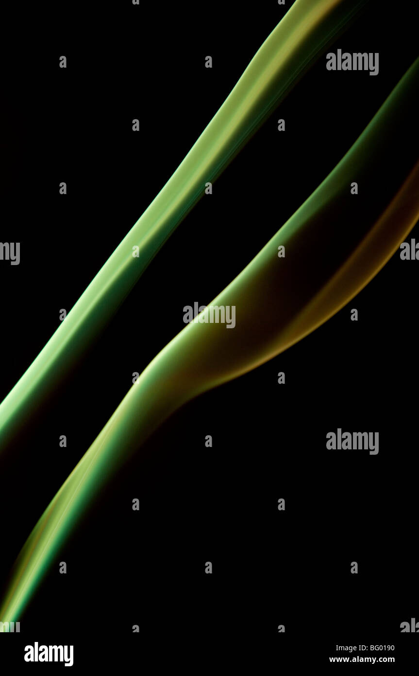 Fumo colorato, forme diverse figure e colori su sfondo nero. Foto Stock