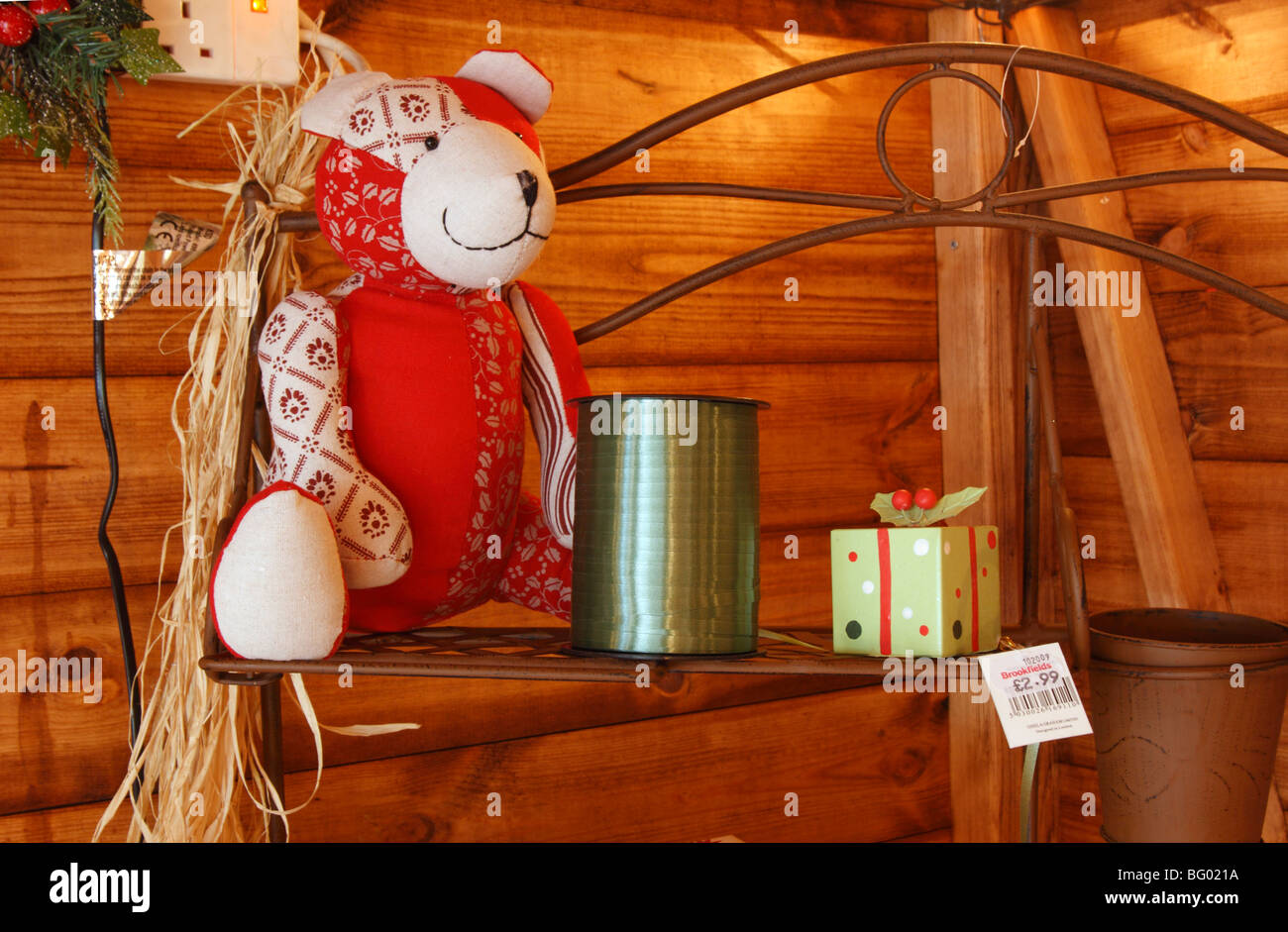 Santa Grotta presenta, stringa, nastro, nastro, orso Foto Stock